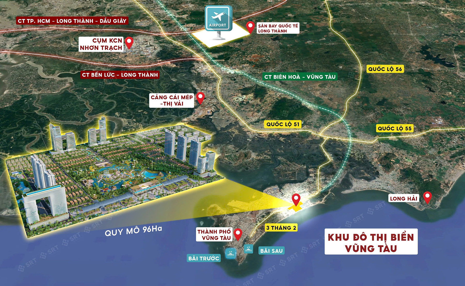 Công viên nước chủ đề 19ha - Tâm điểm giải trí của Dự án Sun Vũng Tàu 2 Vị trí dự án Sun Vũng Tàu